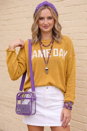 Game Day Graphic Knit Sweater