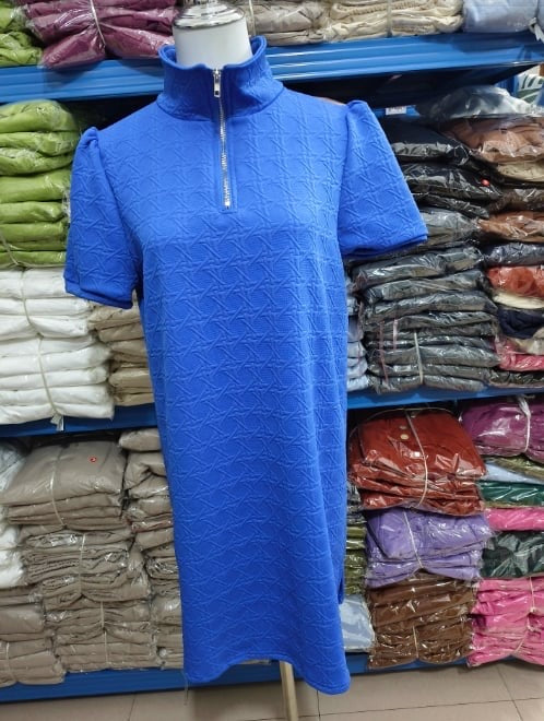 Textured Zip Dress