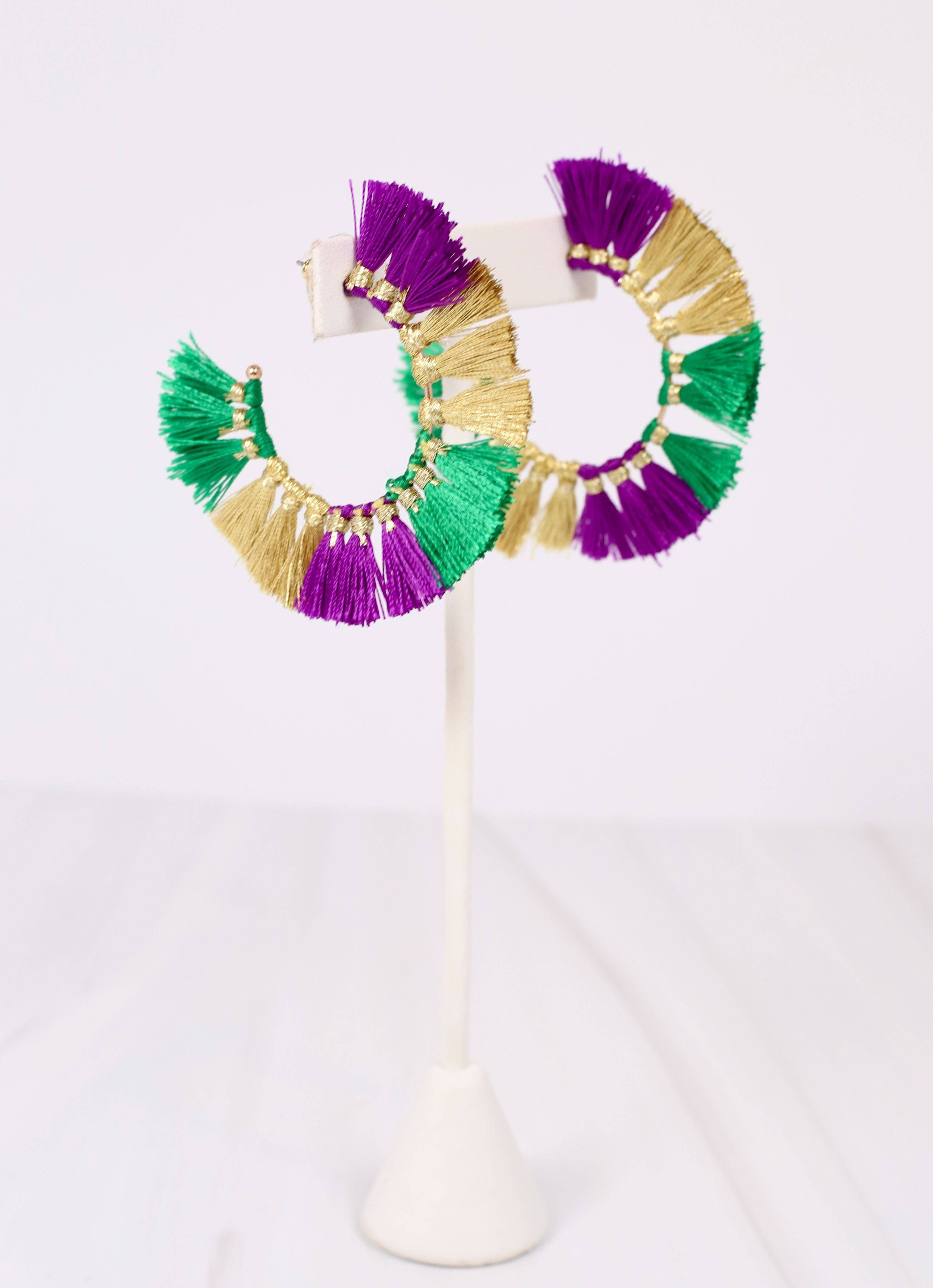 Metairie Tassel Hoop Earring