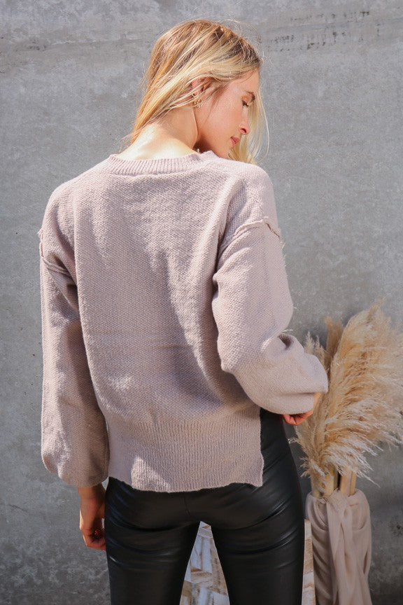 Button Oversized Sweater