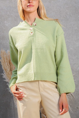 Button Oversized Sweater