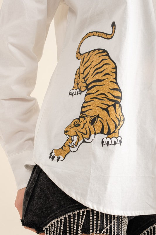 Poplin Tiger Blouse