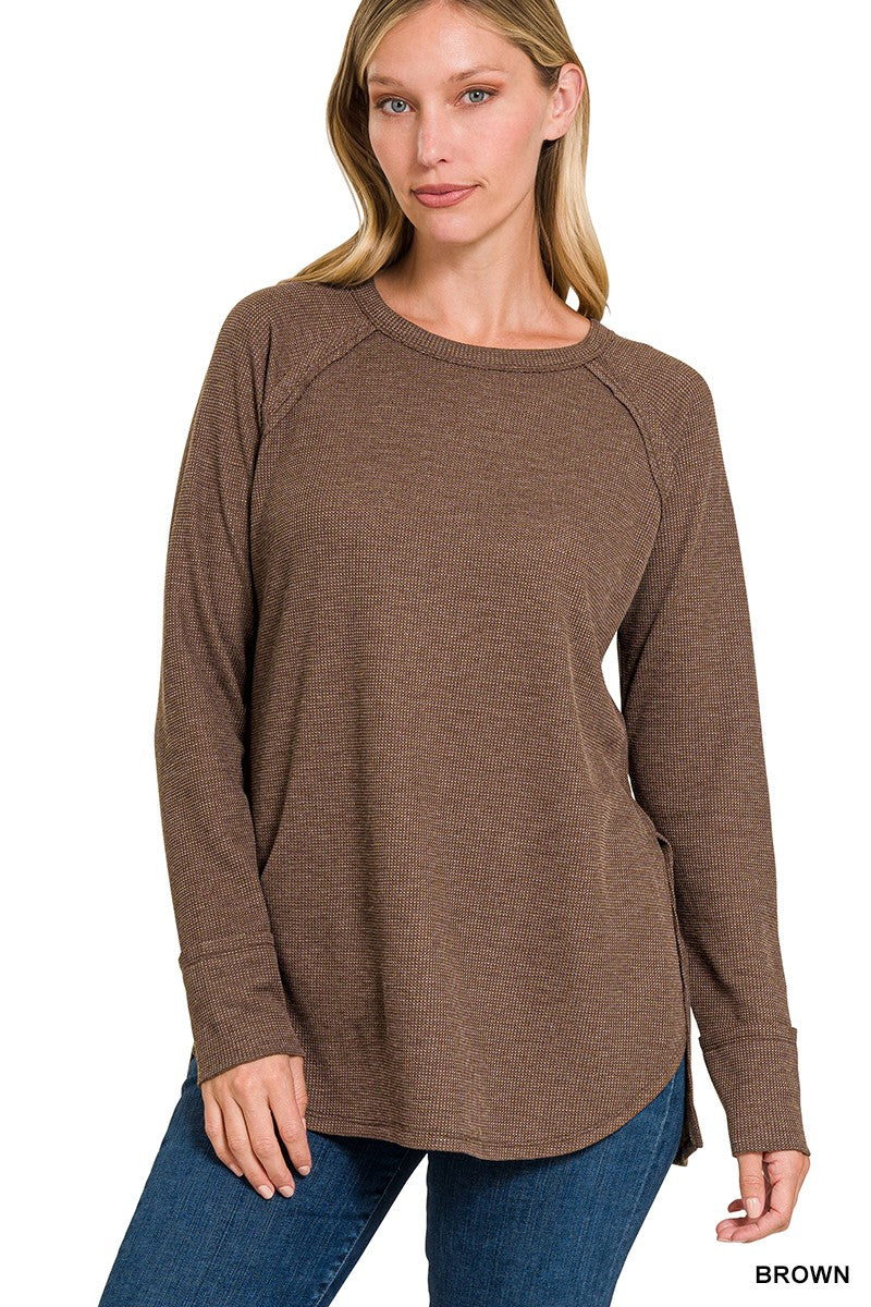 Waffle Long Sleeve Top