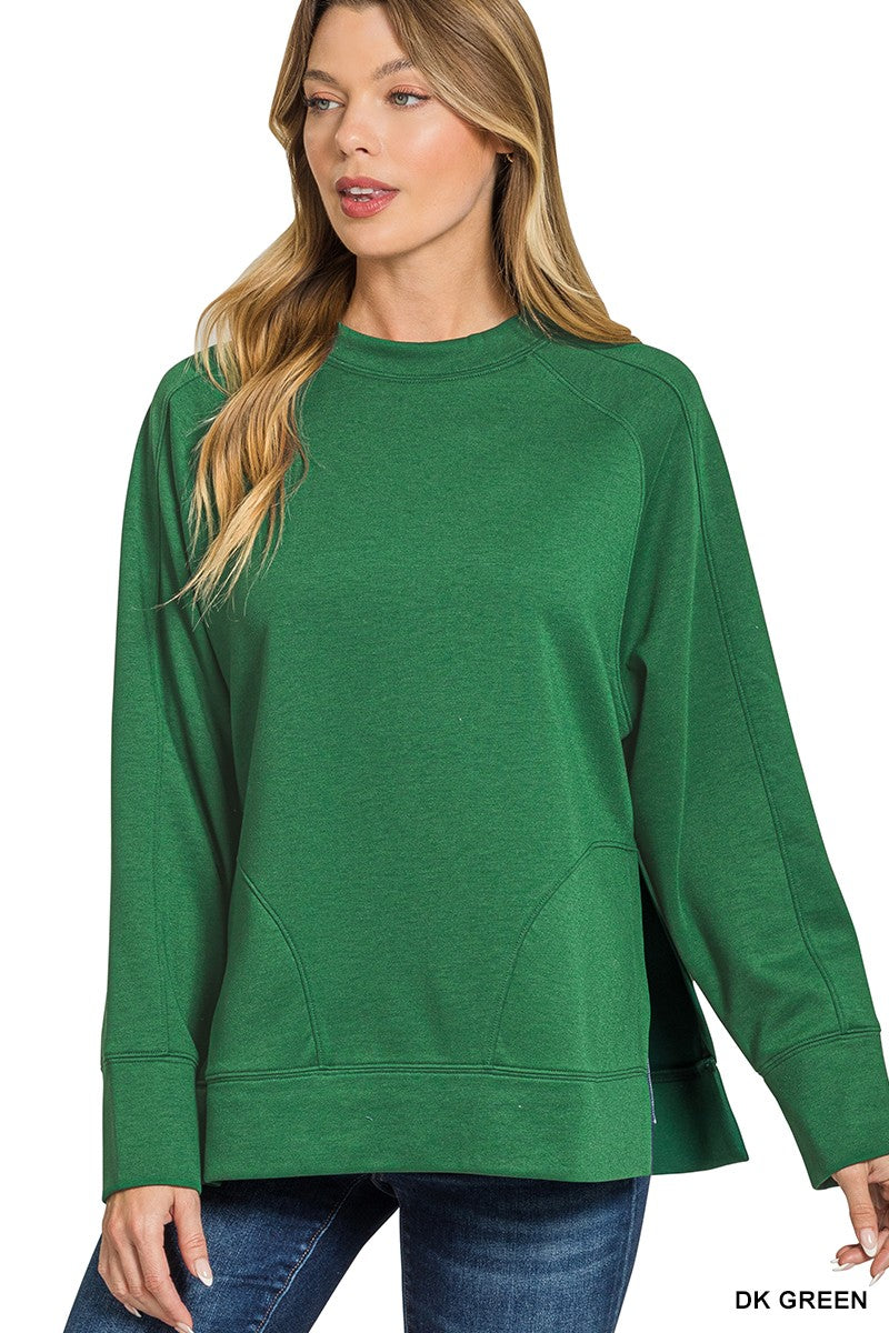 Scuba Side Slit Pullover