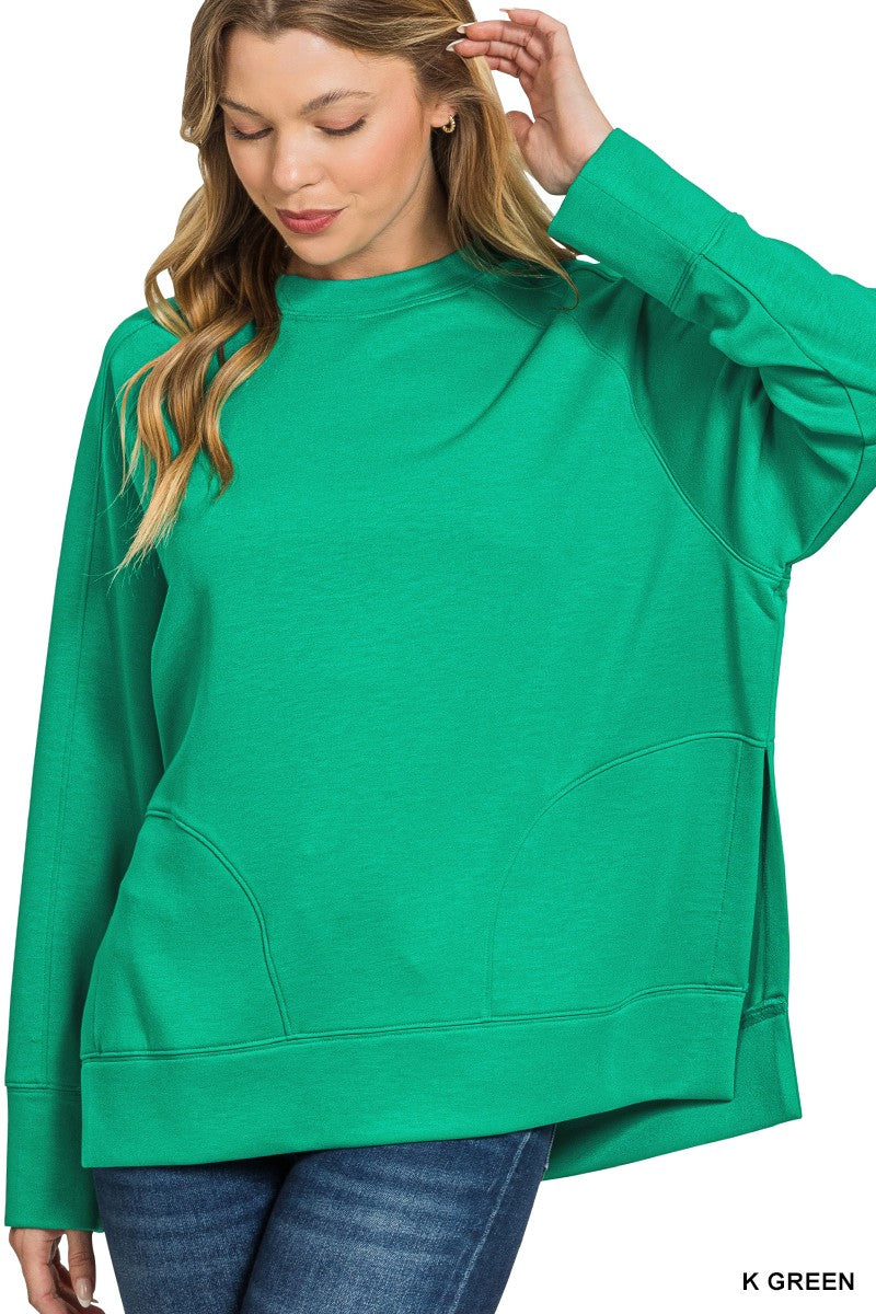 Scuba Side Slit Pullover