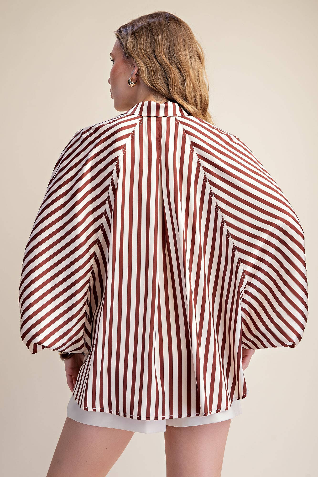 Stripe Wide Sleeve Buttondown (August Arrival)