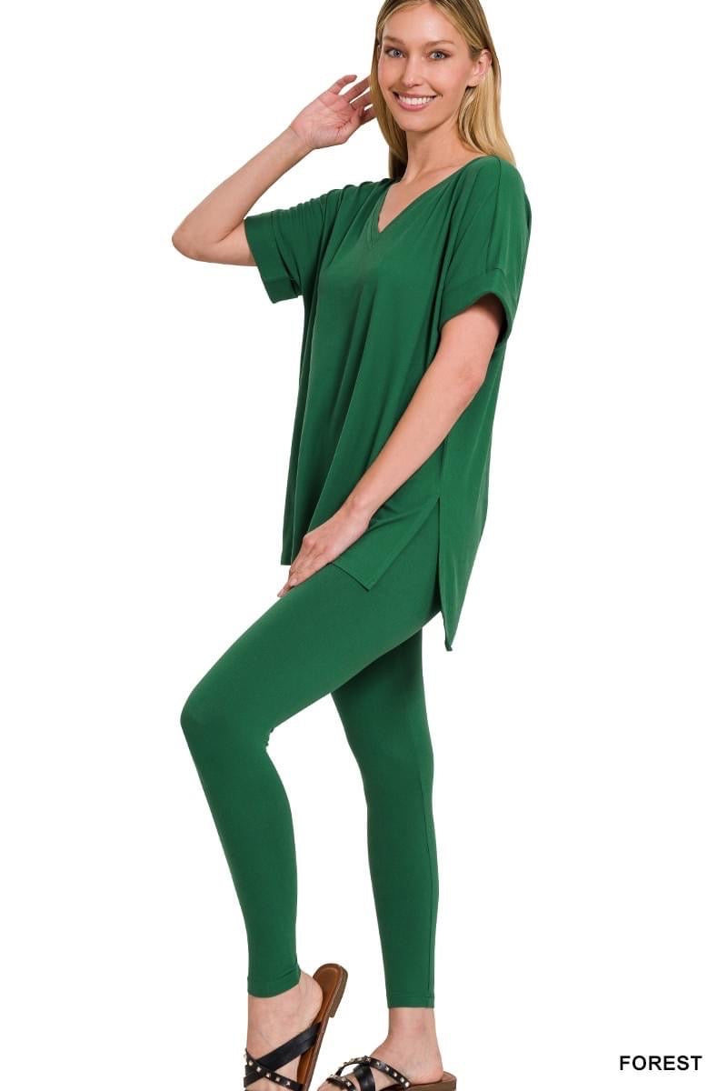 Microfiber Lounge Set - Short Sleeve