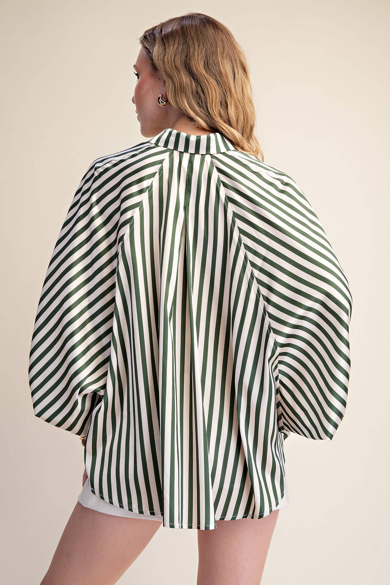 Stripe Wide Sleeve Buttondown (August Arrival)
