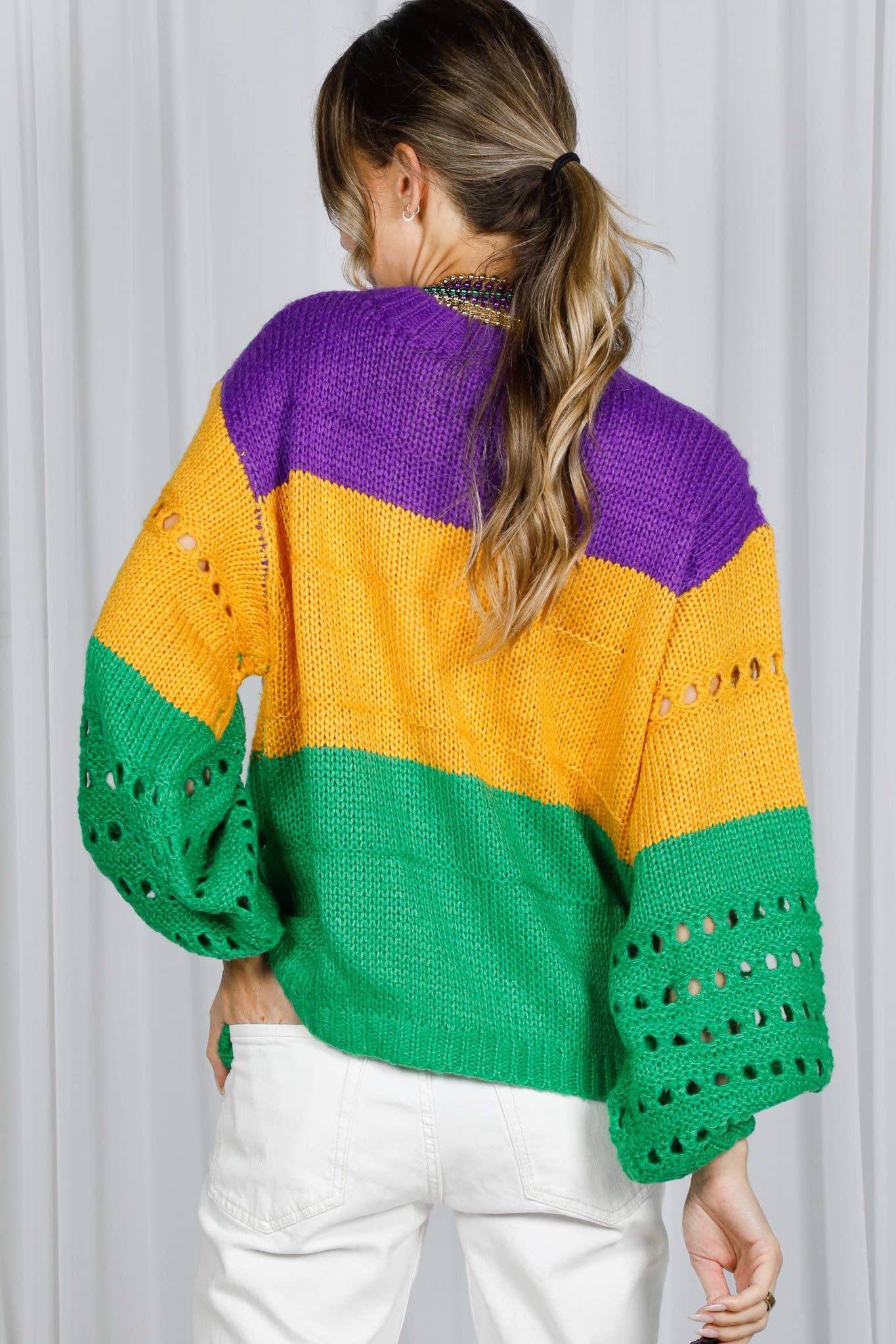 Mardi Gras Open Knit Crochet