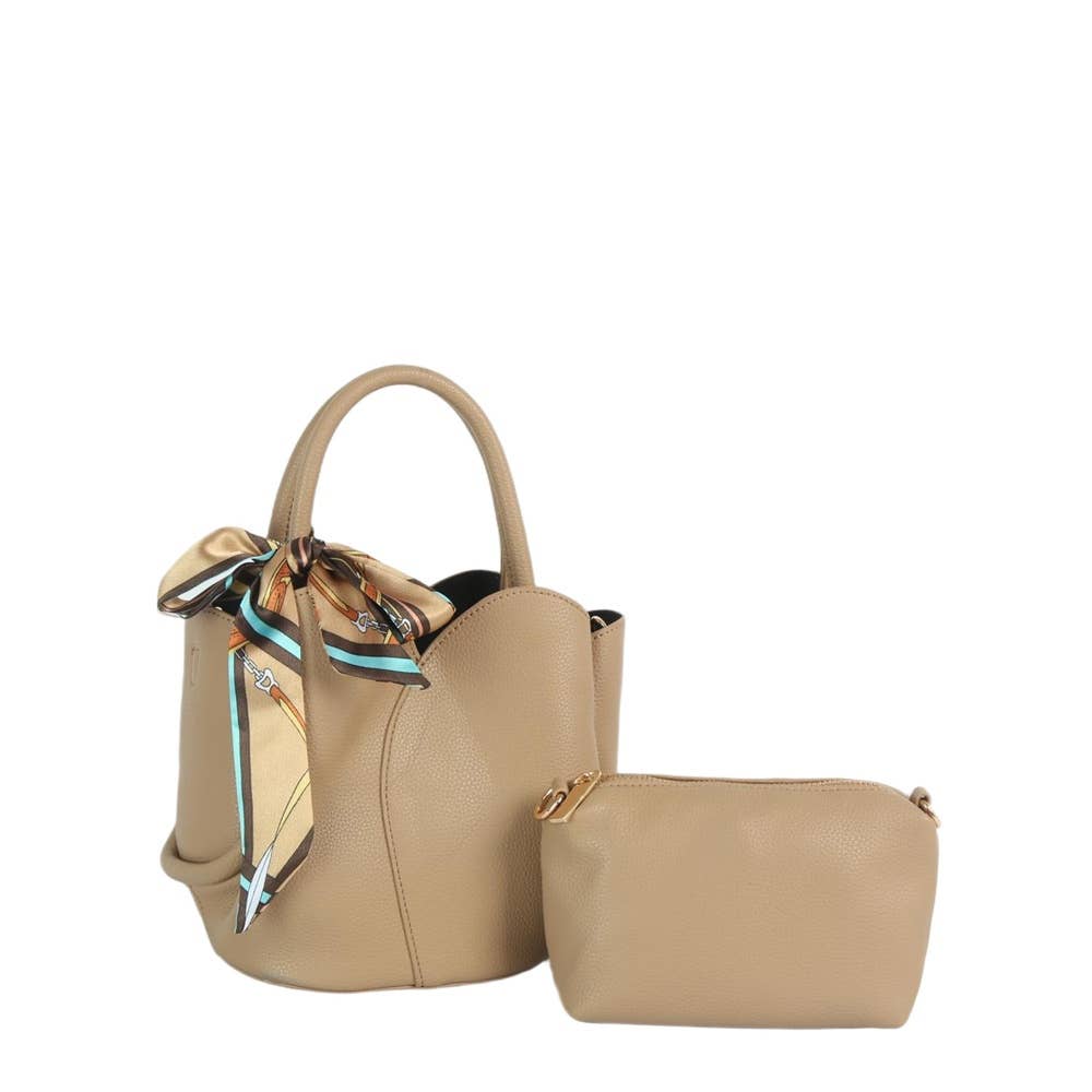 Twilly Scarf Vegan Leather Tote Set