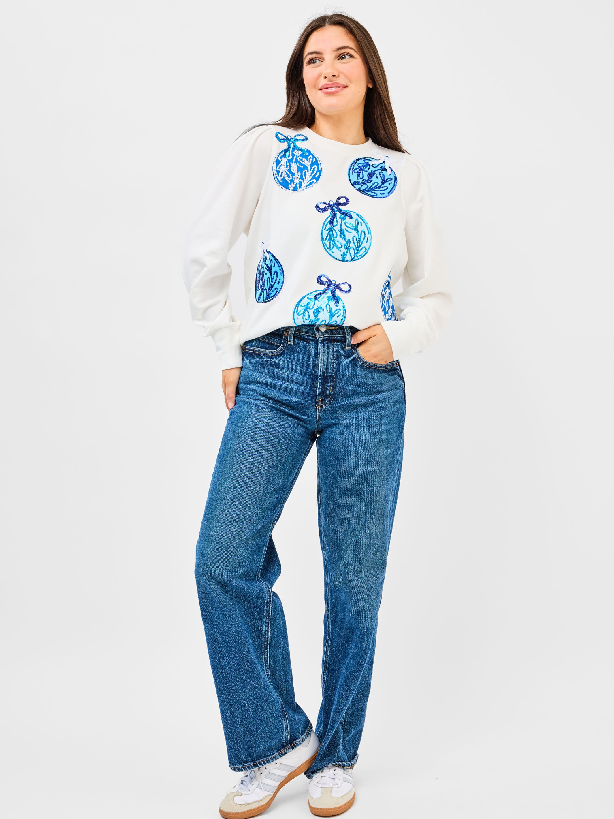 Kelly Blue Ornament Sweatshirt