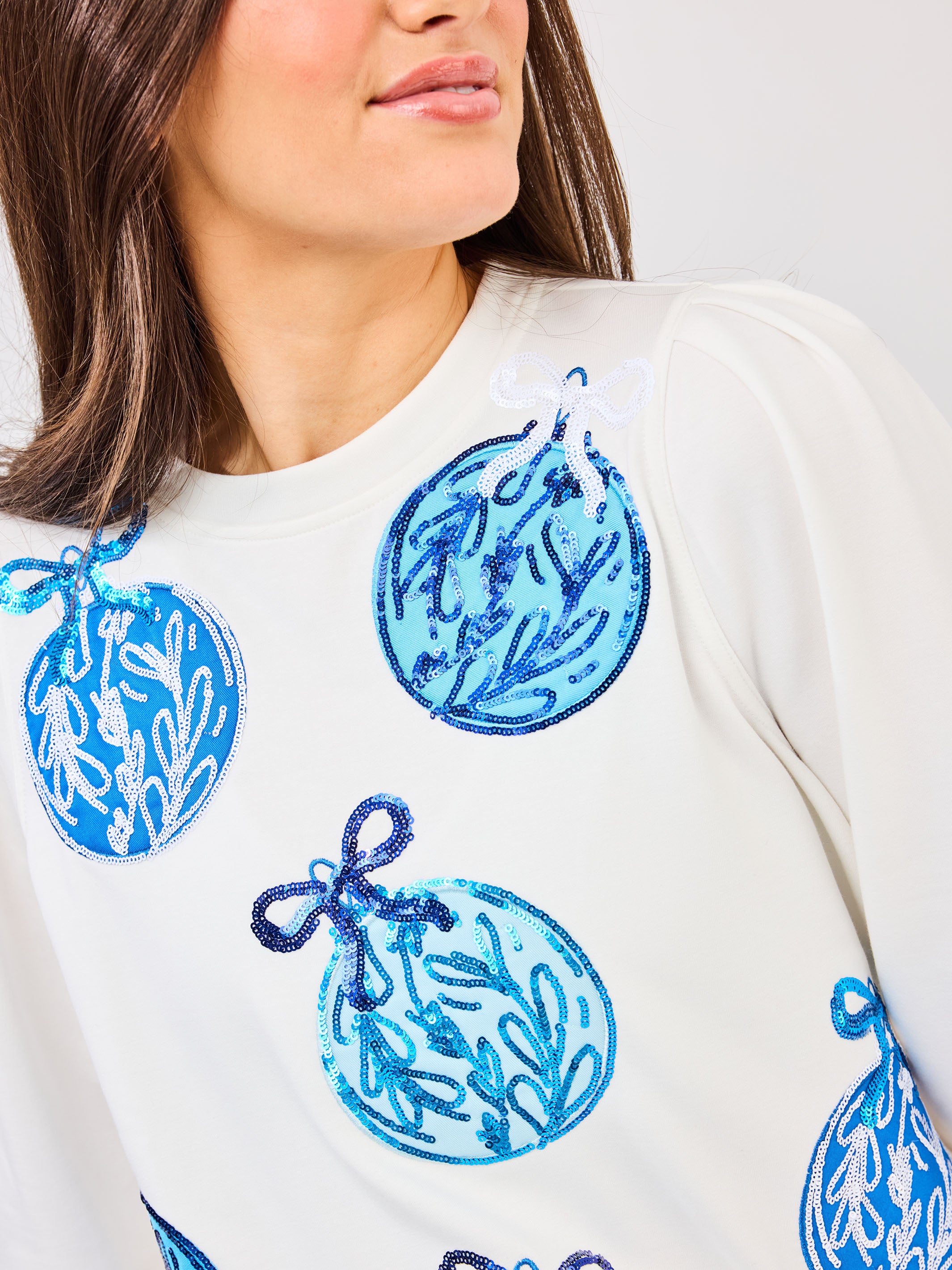 Kelly Blue Ornament Sweatshirt