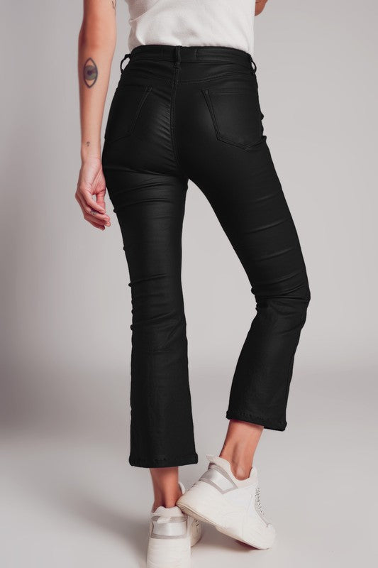 Faux Leather Flare Pant