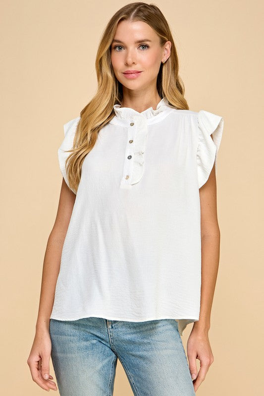 Ruffle Sleeveless Airflow