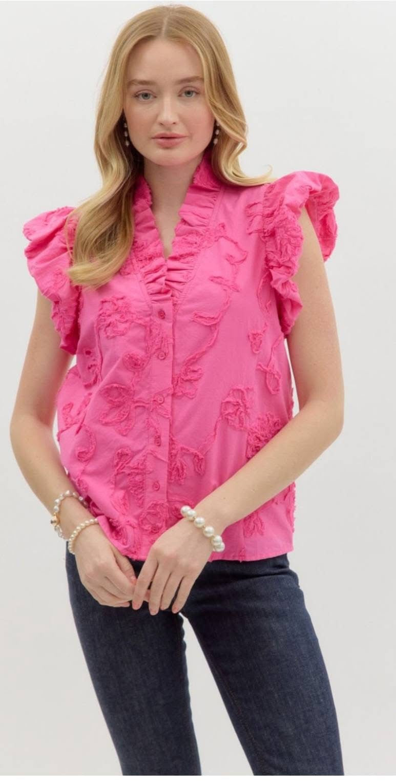 Appliqué Button Up top