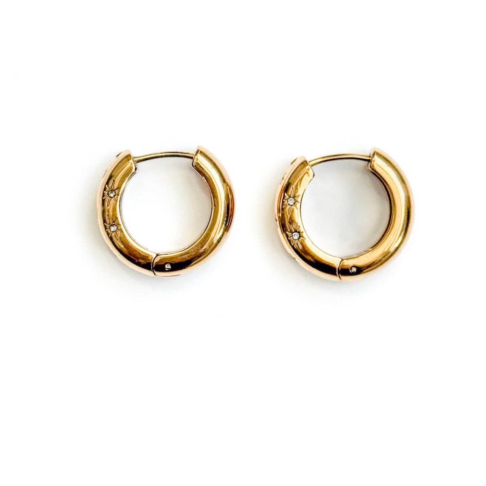 Sparkle Huggie Hoop - WATERPROOF