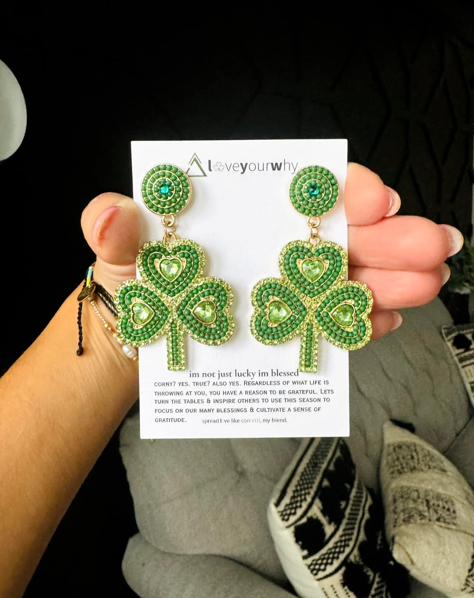 Not Just Lucky Earrings