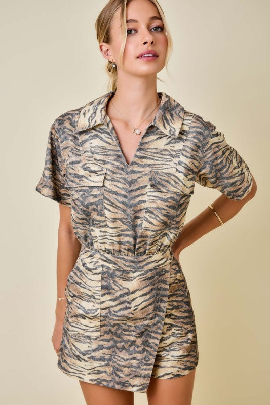 Tiger Print Romper