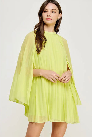 Chiffon Cape Mini Dress
