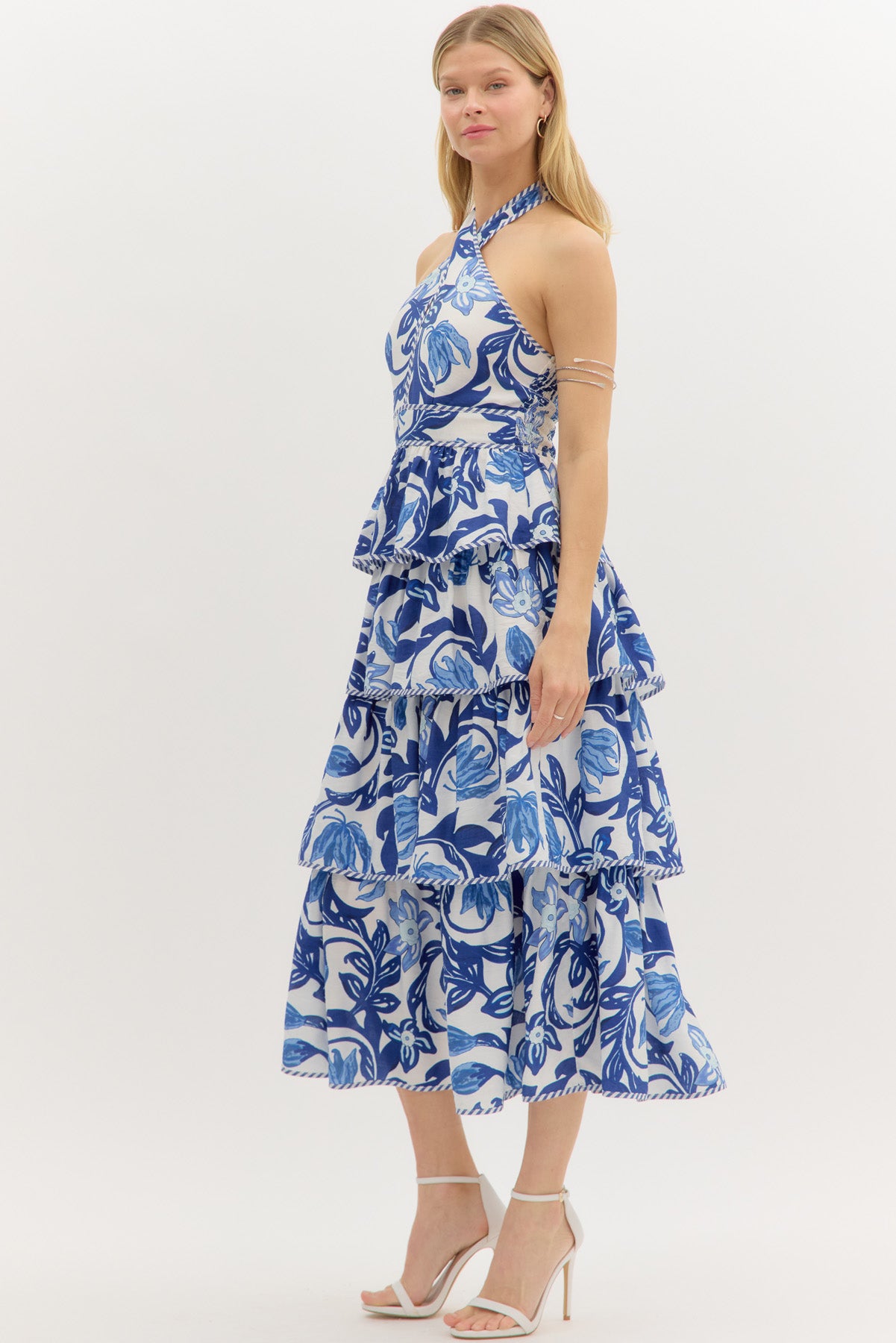 Halter Floral Print Maxi