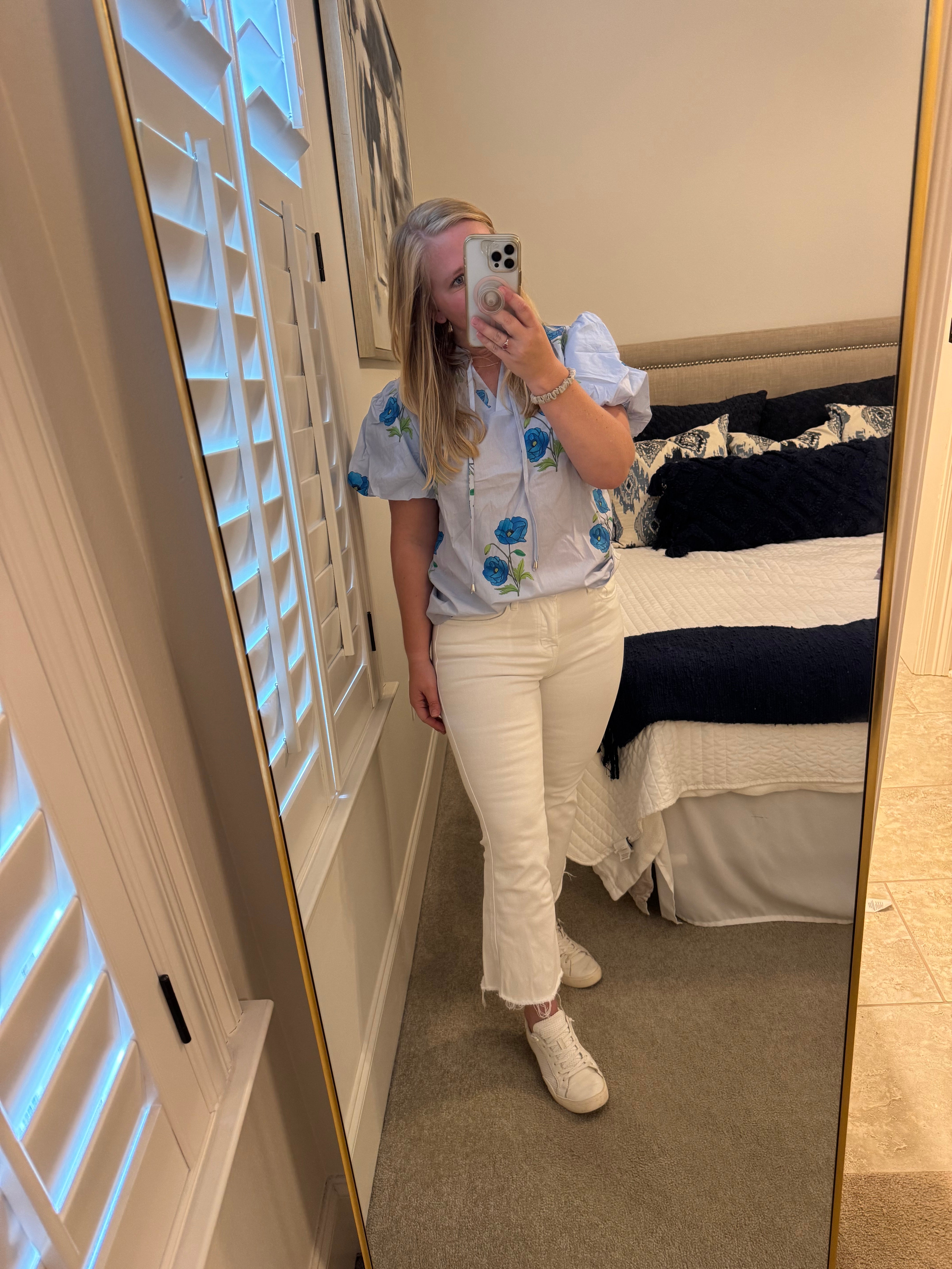 Flora Print Puff Sleeve