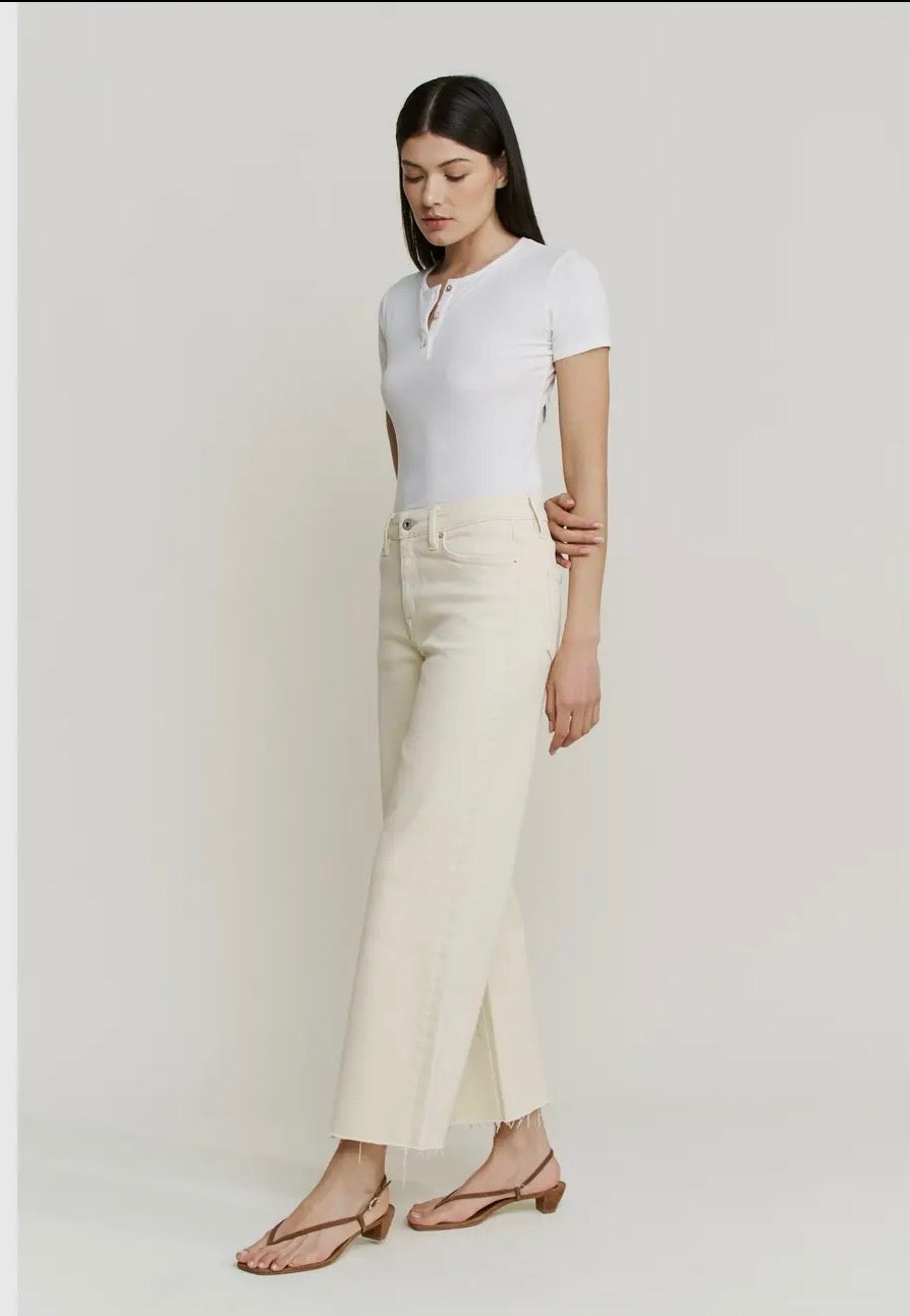 High Ride Beige Crop