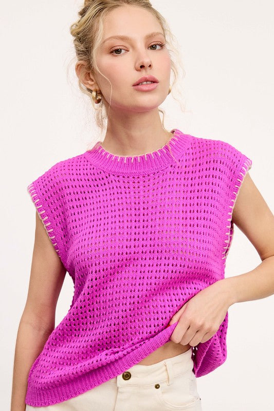 Crochet Knit Sleeveless