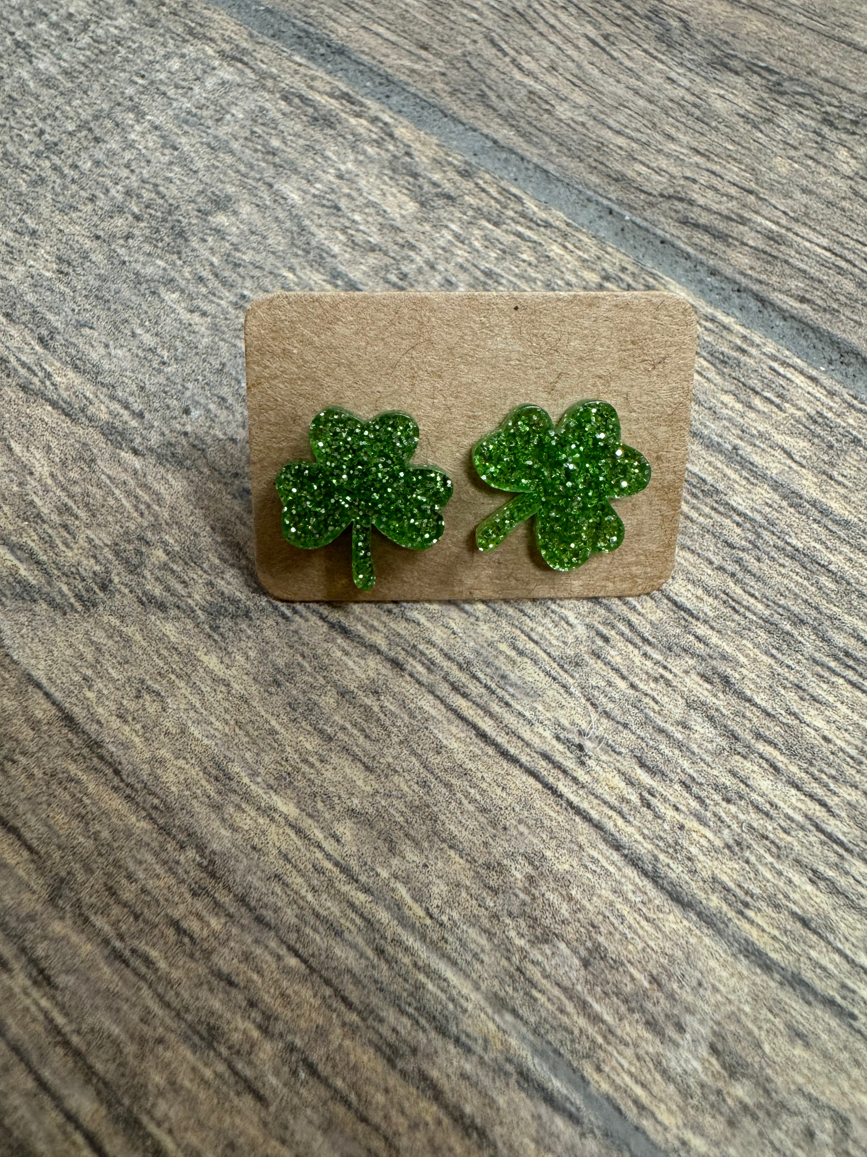 Shamrock Acrylic Earrings