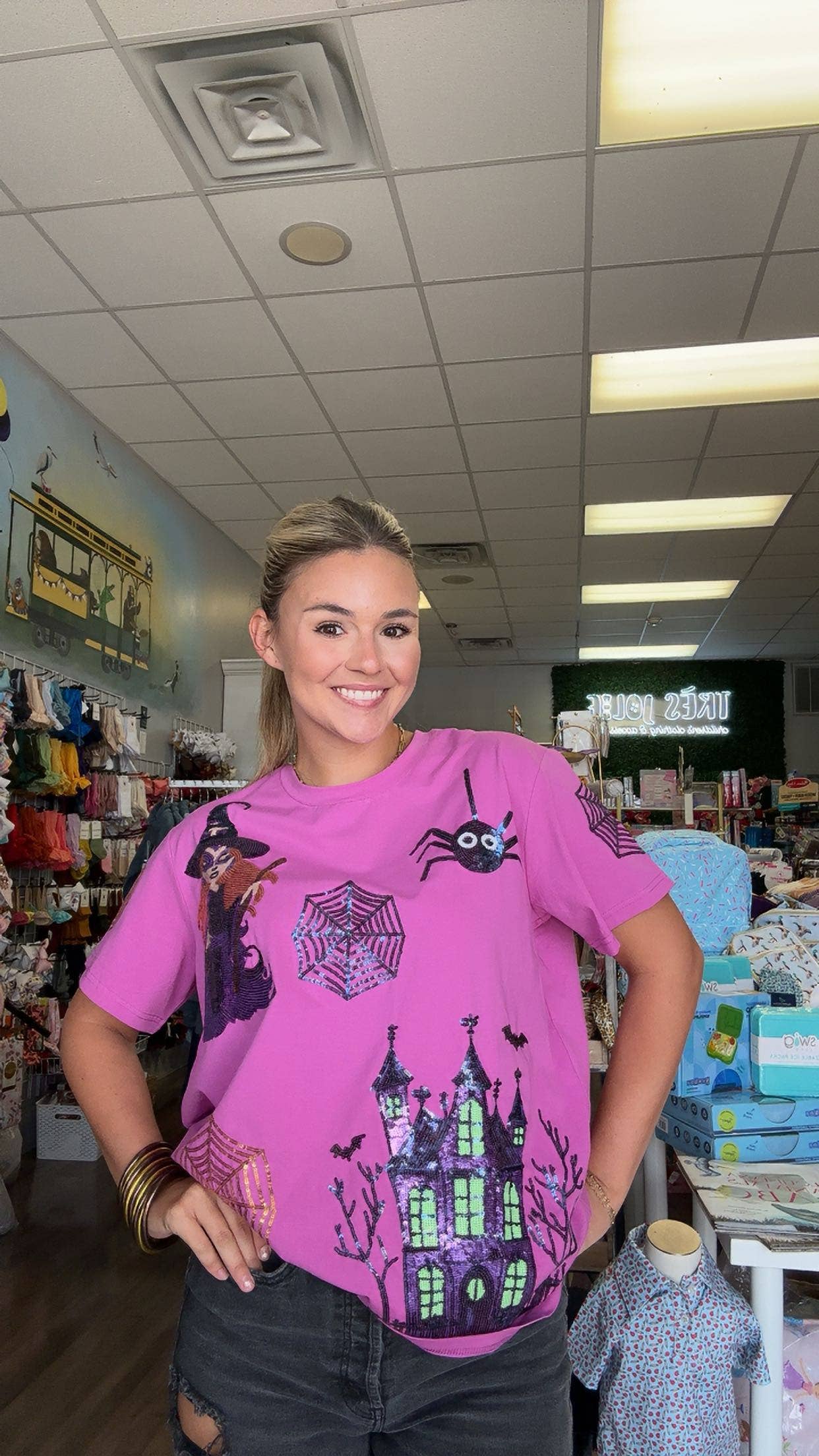 Sequin Haunt & Sparkle Tee (Late September)