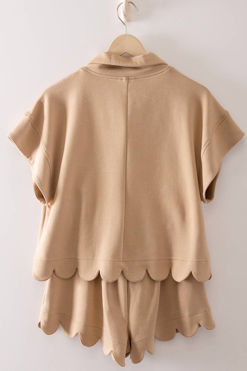 Half-Zip Scalloped Set