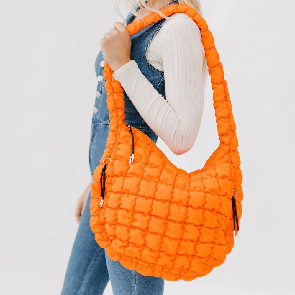 Quilted Hobo Tote Bag