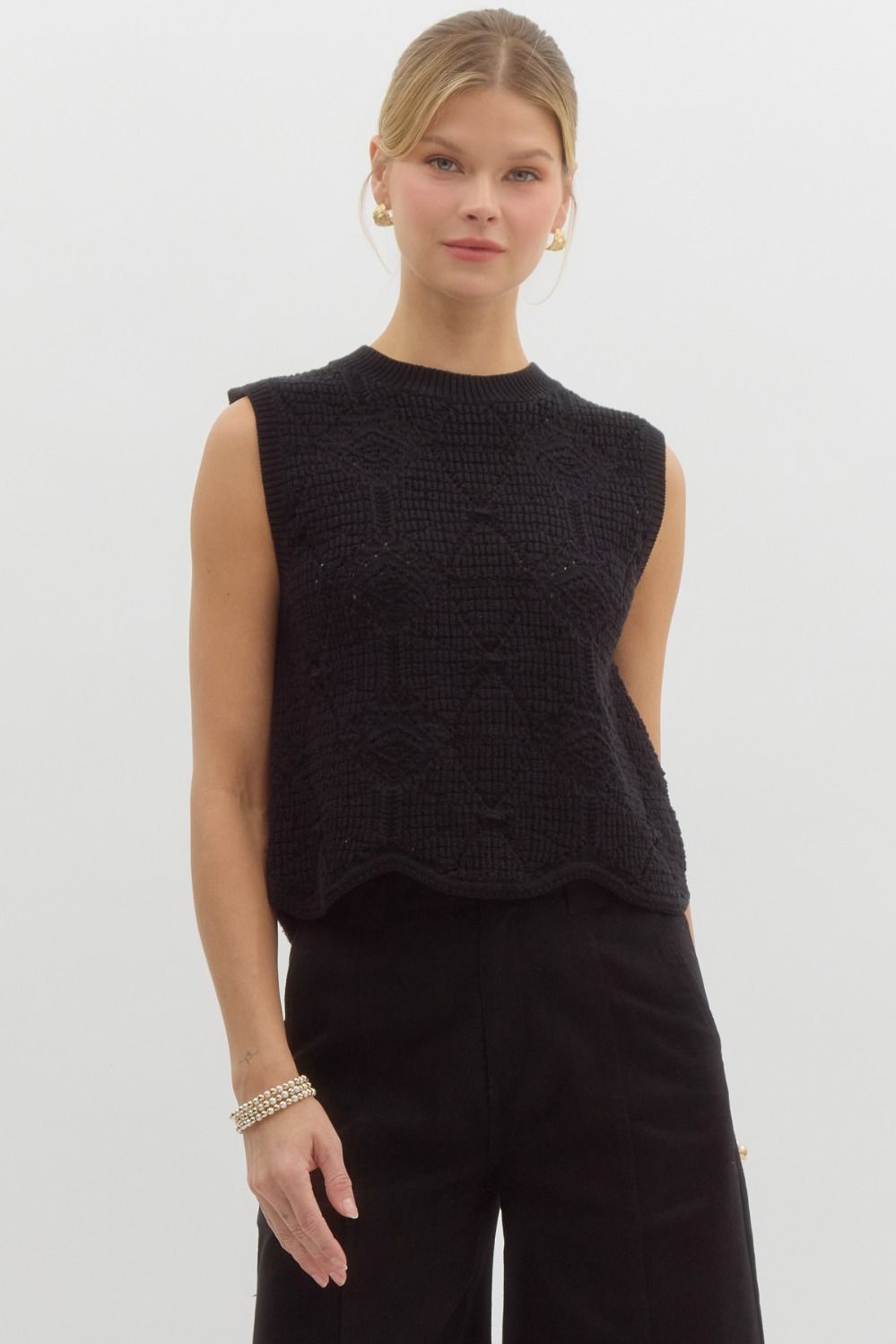 Scalloped Hem Knit