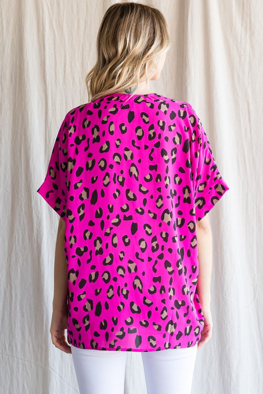 Leopard Print Boxy Top