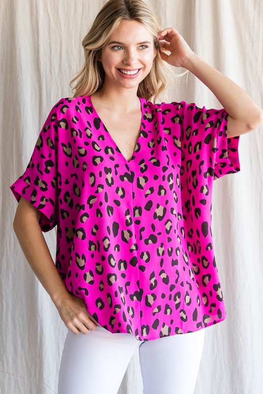 Leopard Print Boxy Top