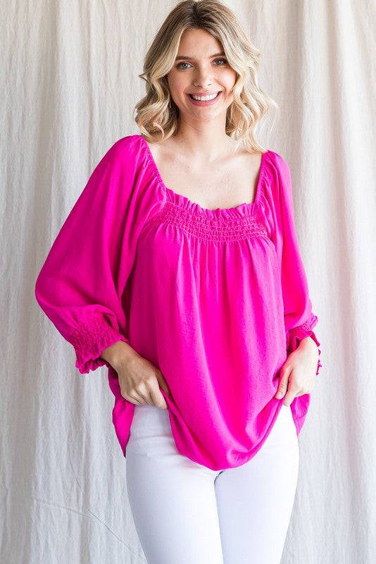 Smock Neck Blouse