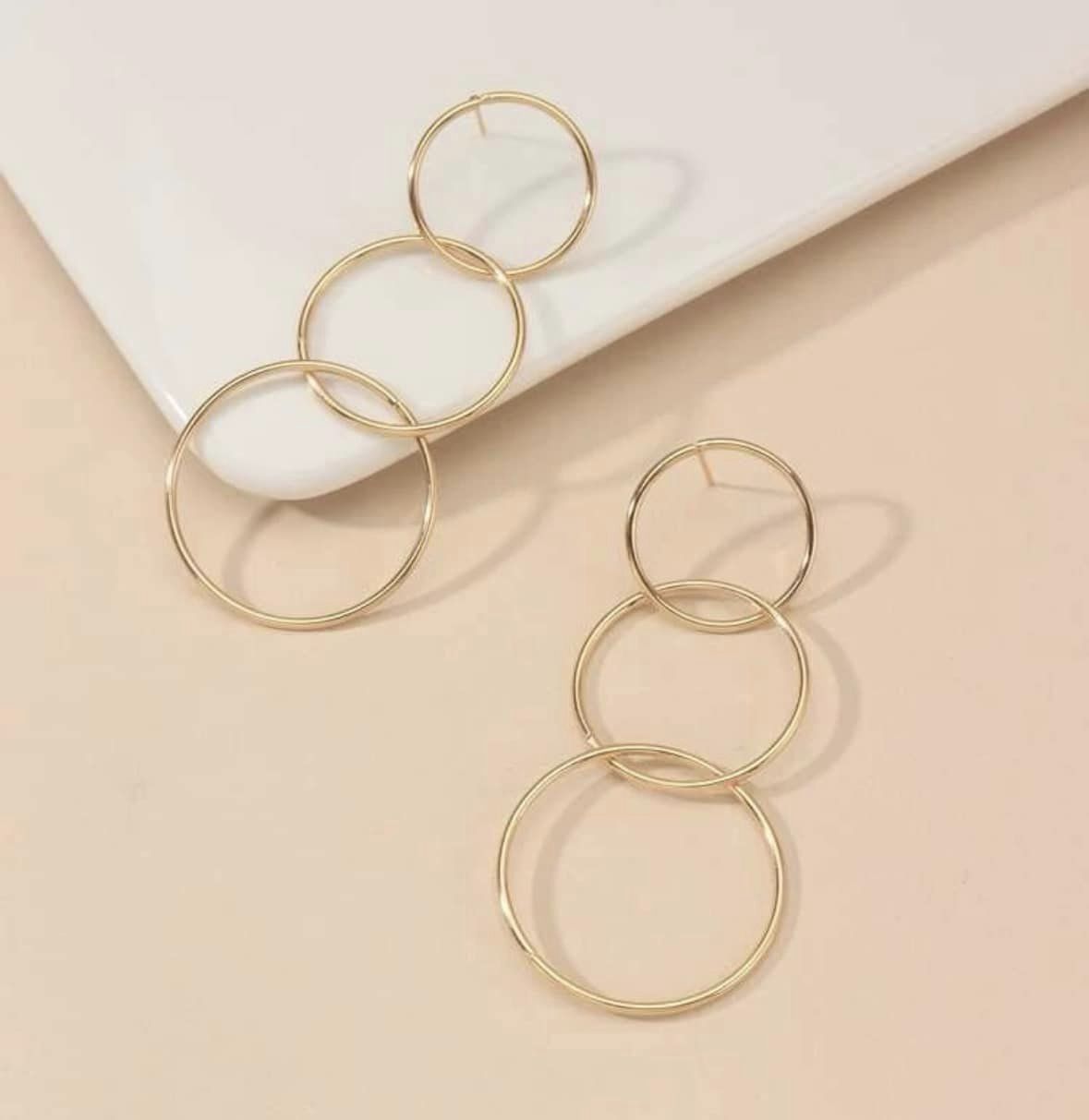 Circle Triple Hoops