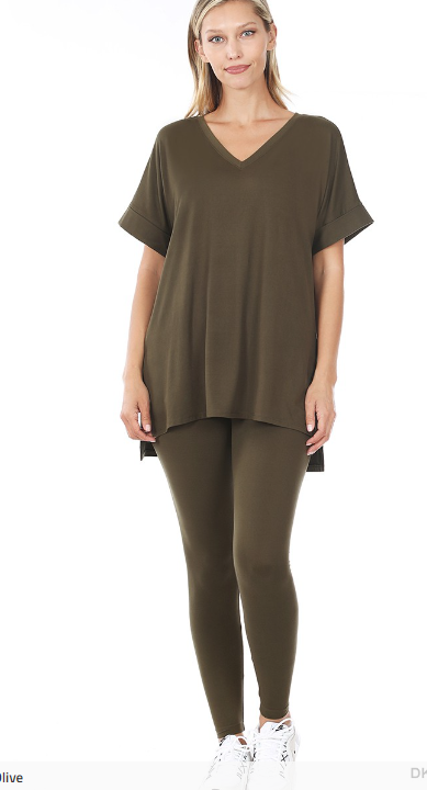 Microfiber Lounge Set - Short Sleeve