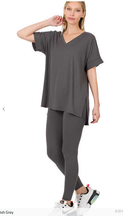 Microfiber Lounge Set - Short Sleeve