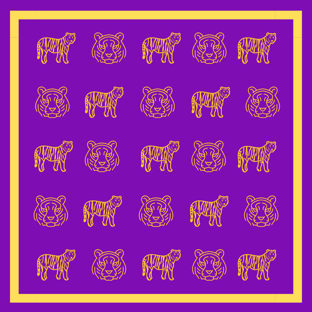 LSU Bandana Gameday Scarf