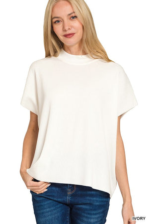 Mock Neck Boxy Top