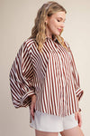 Stripe Wide Sleeve Buttondown (August Arrival)