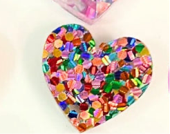 Heart Acrylic Studs