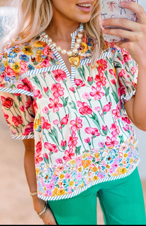 Multi Print Blouse