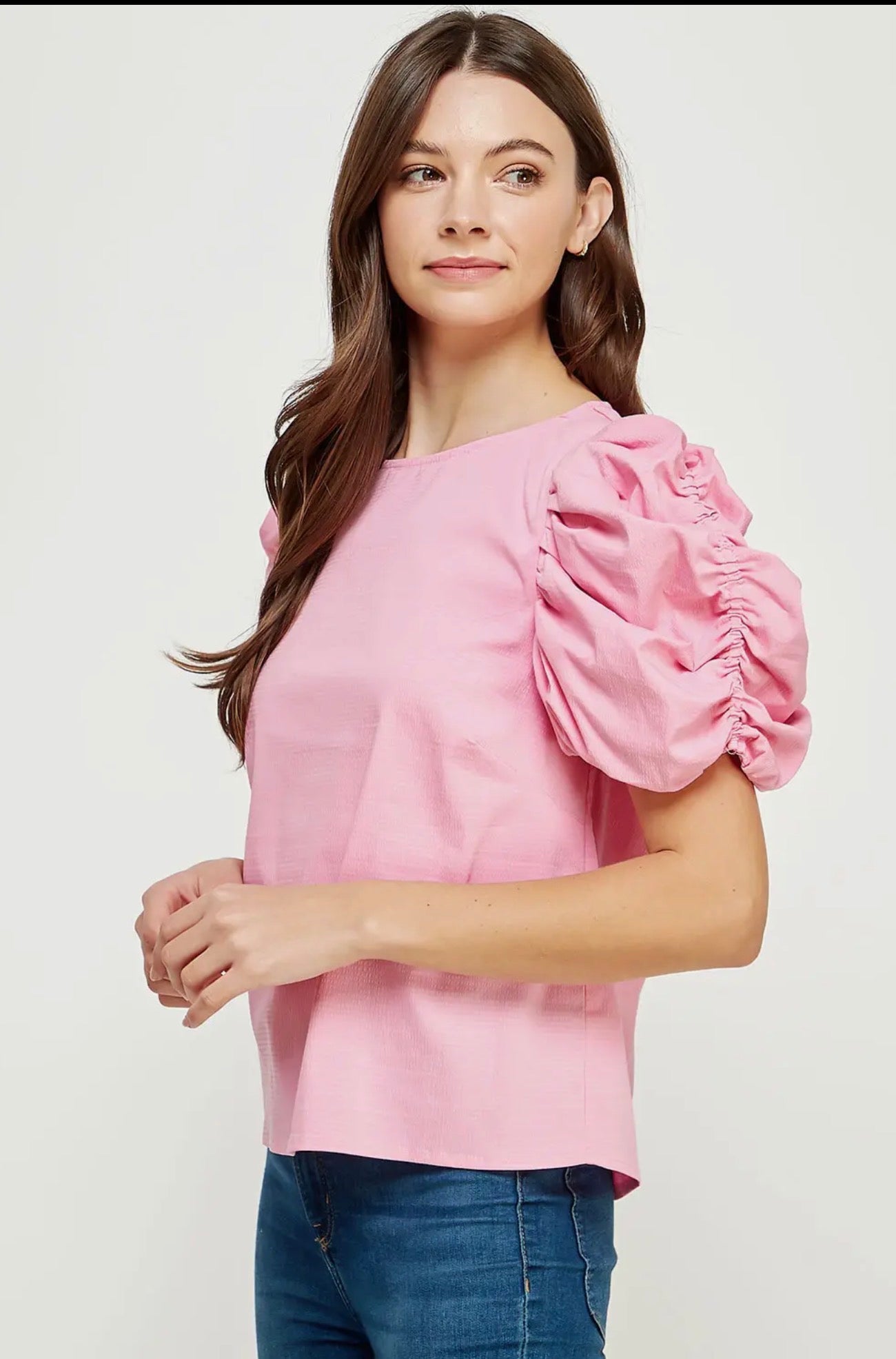 Voluminous Sleeve Poplin Top