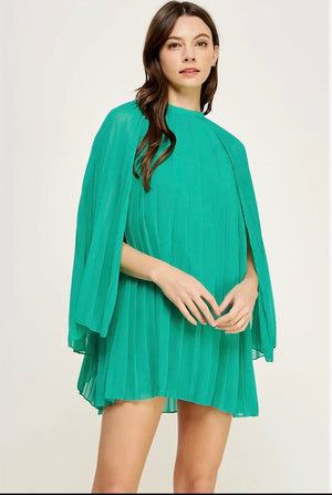 Chiffon Cape Mini Dress
