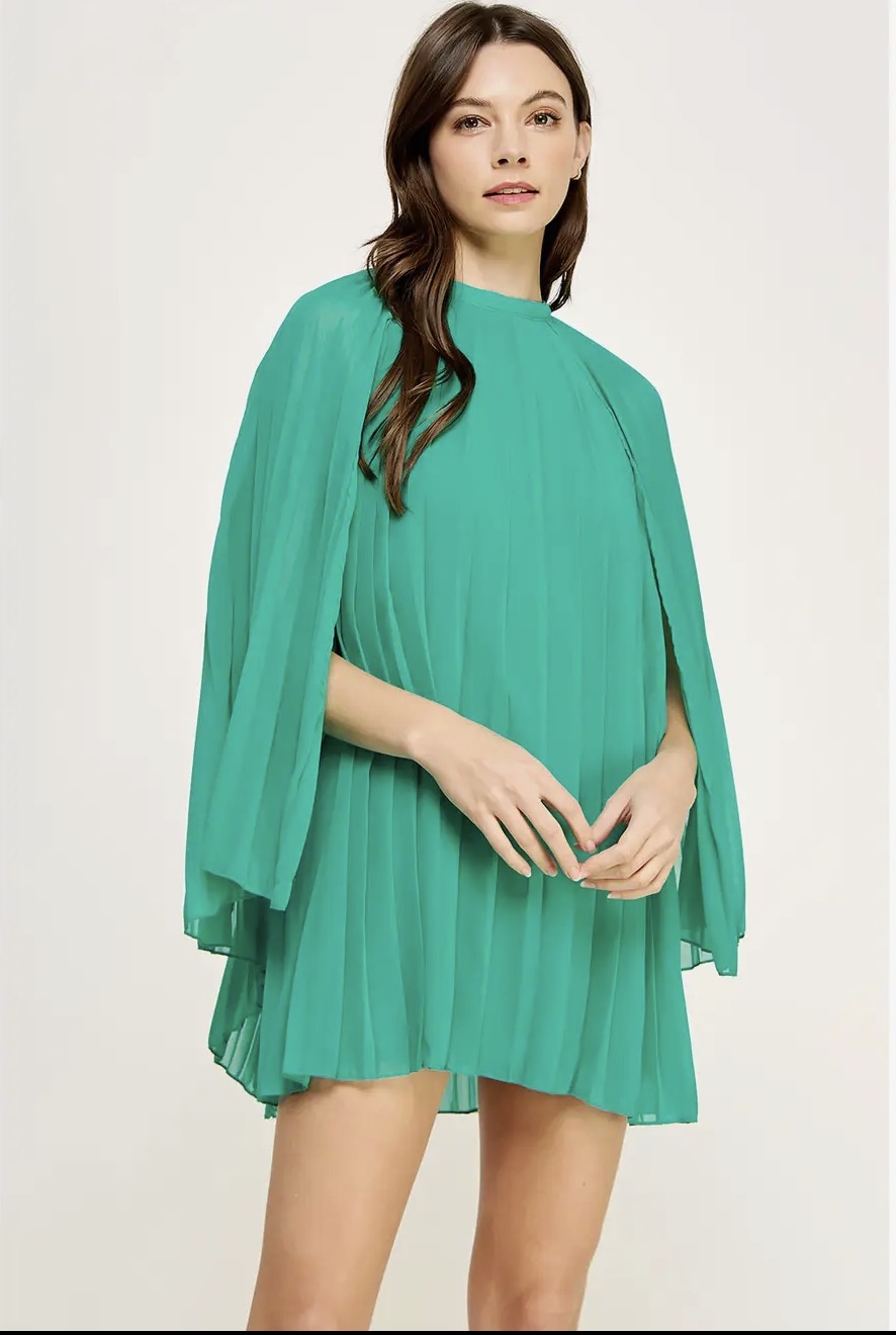 Chiffon Cape Mini Dress