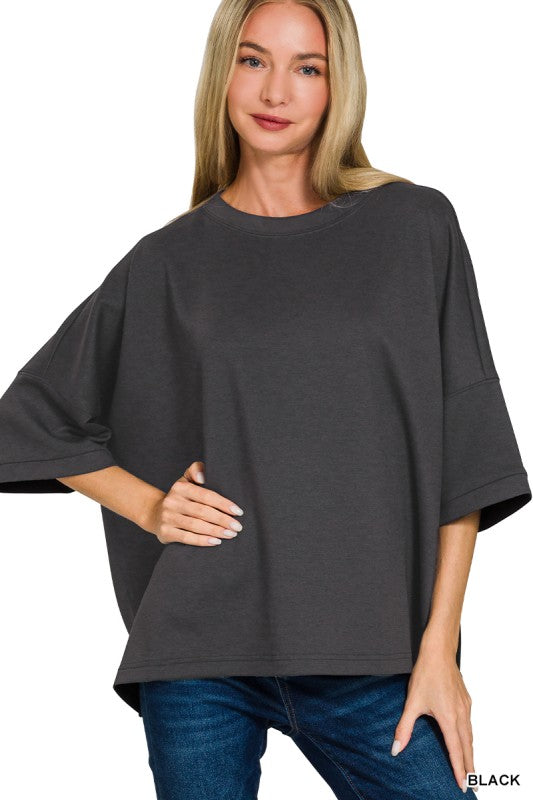 Scuba Oversized Side Slit Tee
