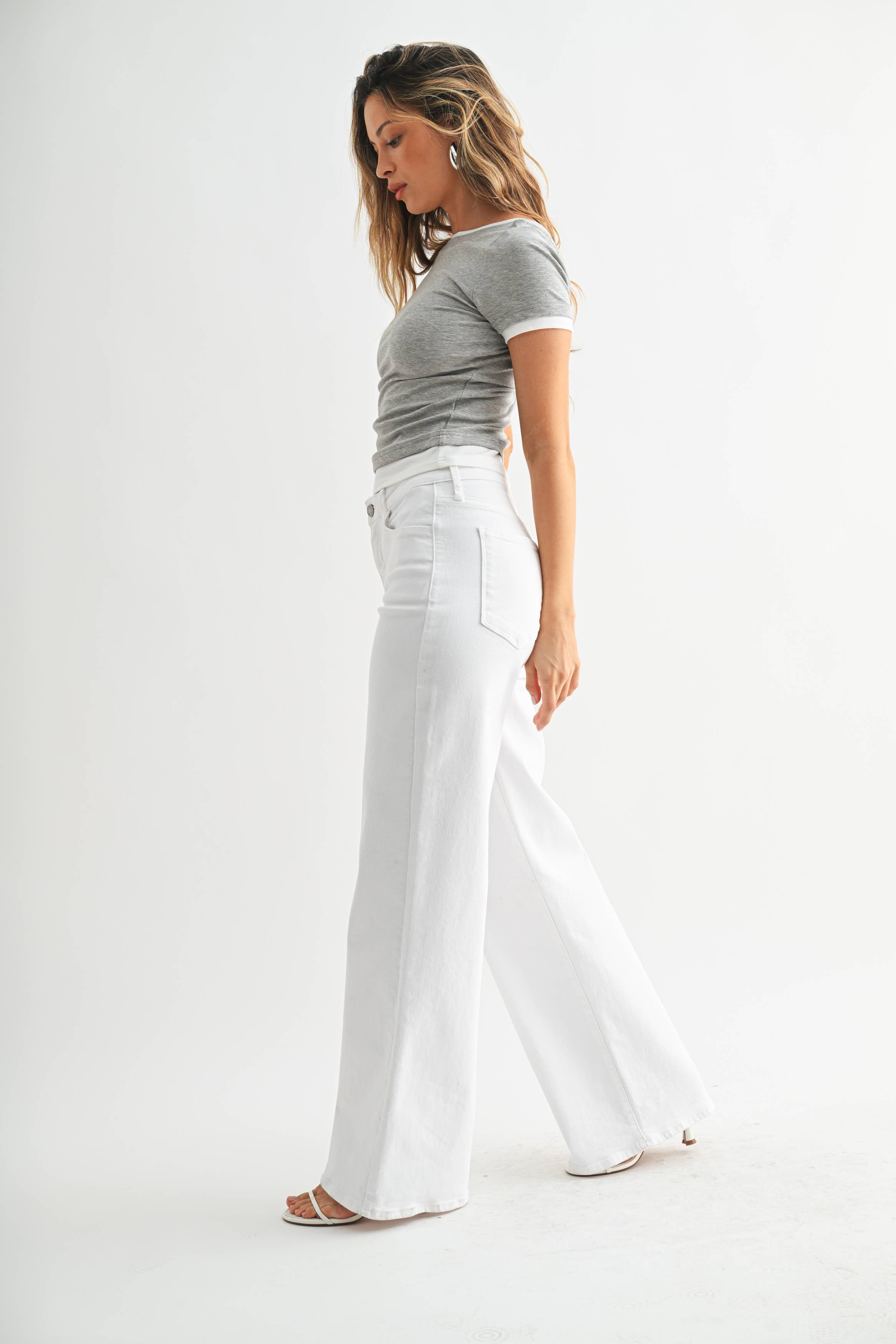 Stretchy Wide Leg Denim