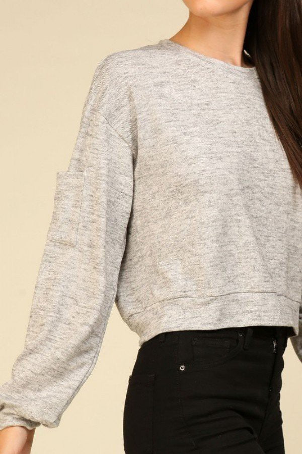 Cropped Pocket Pullover