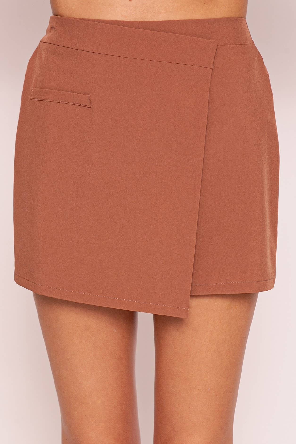 Tailored Wrap Front Skort